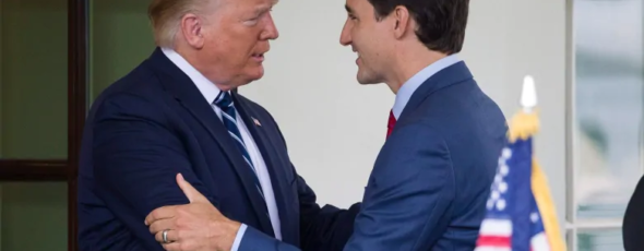 President Donald Trump greets Prime Minister Justin Trudeau The National Today CBC News | James Alexander Michie
