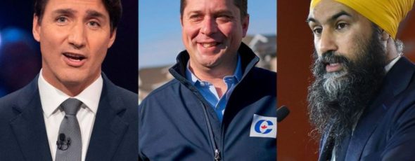 Justin Trudeau, Andrew Scheer and Jagmeet Singh Ottawa Citizens | James Alexander Michie