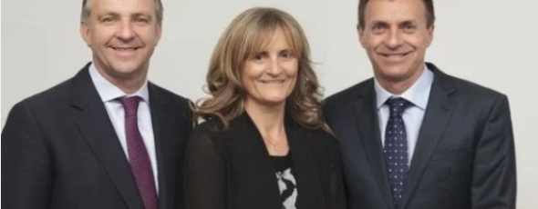 Karen Malone, managing director of Centaur, with her founding partners Ronan Daly (left) and Eric Bertrand The Irish Times | James Alexander Michie